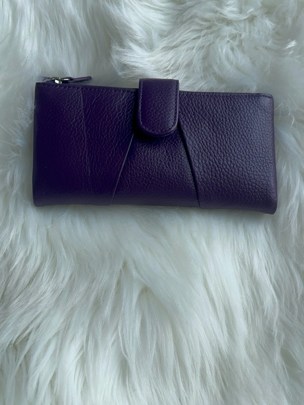 Women's Purple Leather Wallet